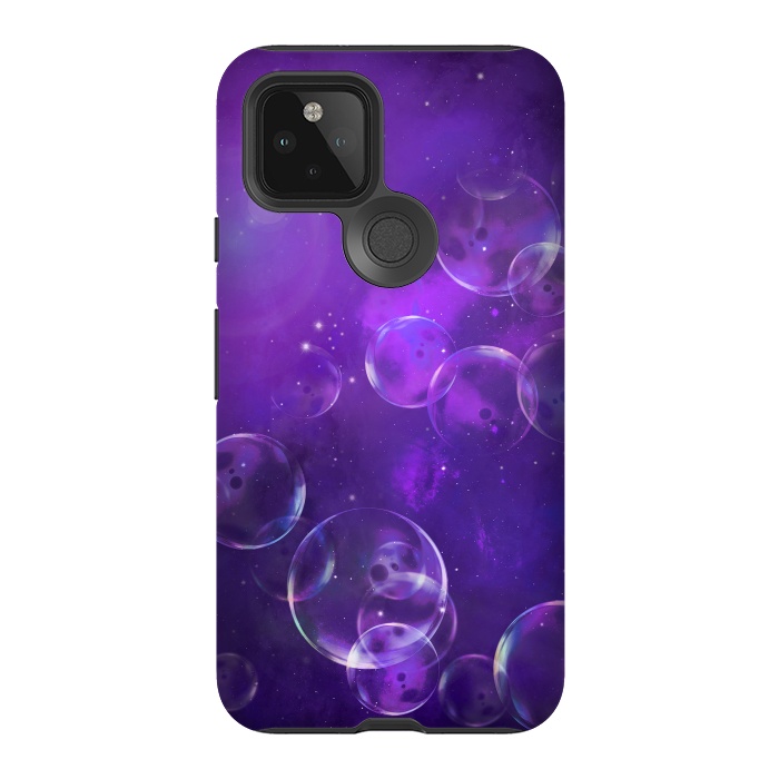 Pixel 5 StrongFit Surreal Purple Bubbles by Andrea Haase
