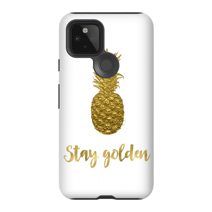 Pixel 5 StrongFit Stay Golden Precious Pineapple by Andrea Haase