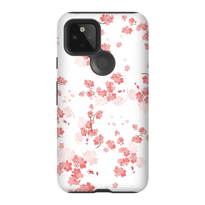 Pixel 5 StrongFit Cherry Flower (spring floral pattern) by Bledi