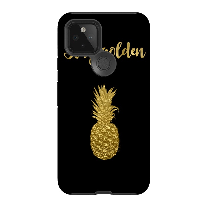 Pixel 5 StrongFit Stay Golden Precious Tropical Pineapple by Andrea Haase