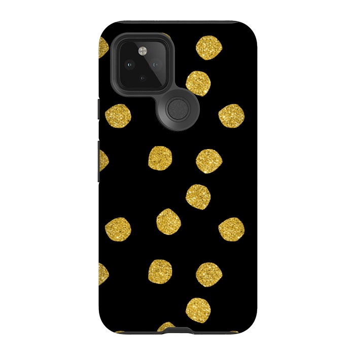 Pixel 5 StrongFit Golden Glamour Dots by Andrea Haase