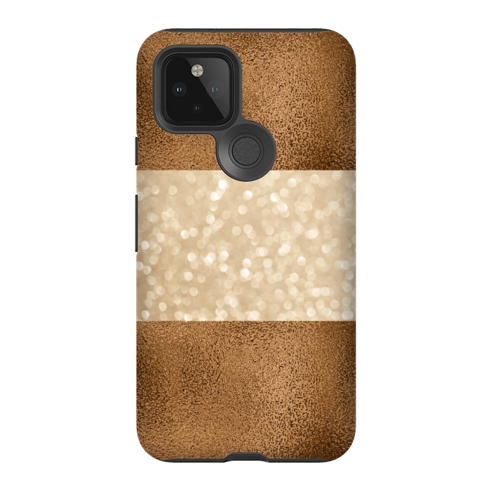 Pixel 5 StrongFit Faux Glitter And Copper by Andrea Haase