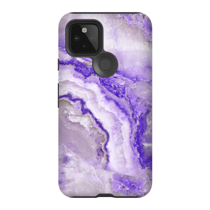 Pixel 5 StrongFit Ultra Violet Veined Marble by  Utart