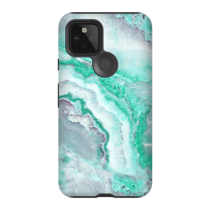 Pixel 5 StrongFit Mint Green Veined Agate by  Utart