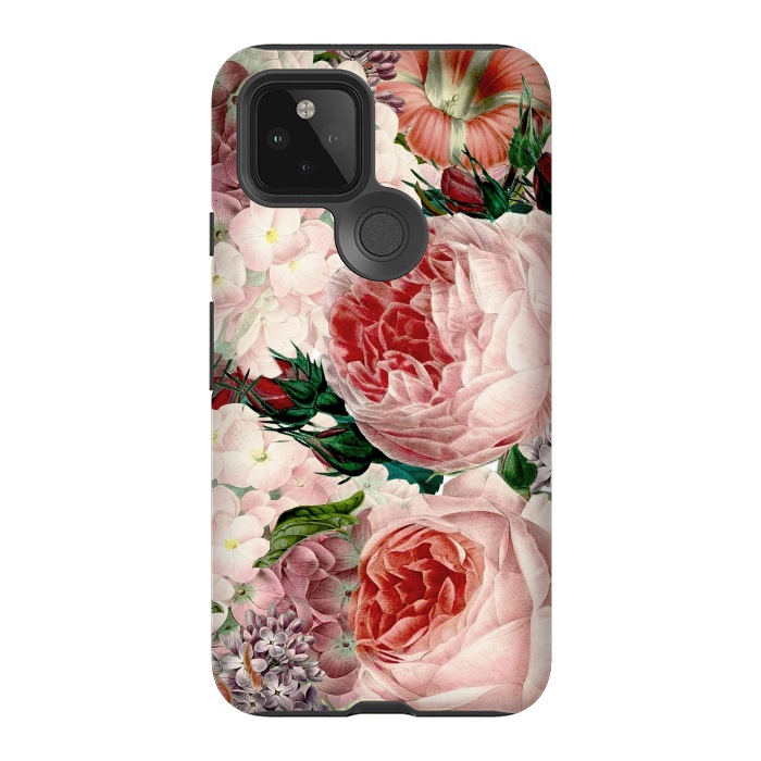 Pixel 5 StrongFit Roses and Hydrangea Pattern by  Utart