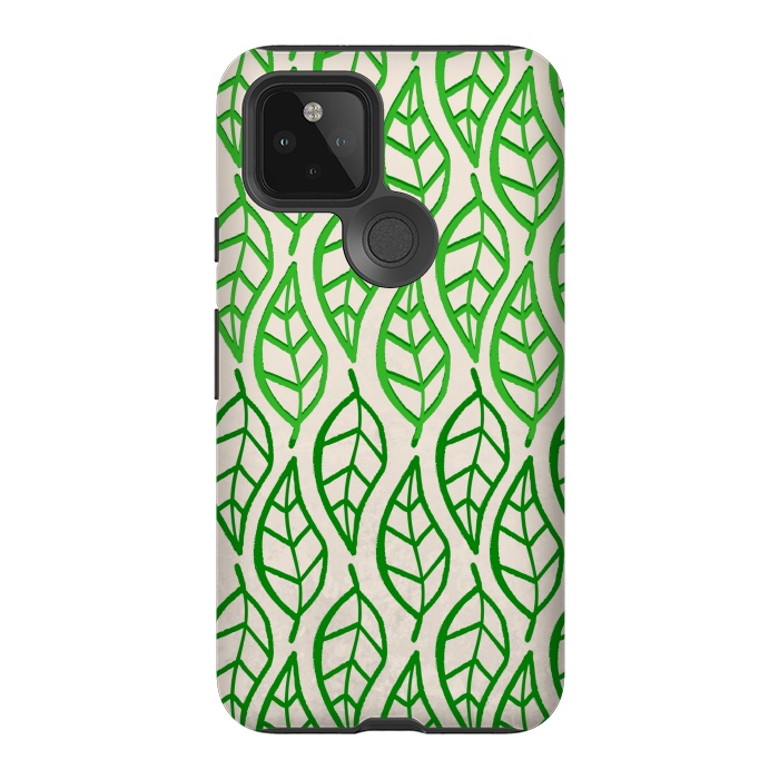 Pixel 5 StrongFit leaf pattern green by MALLIKA