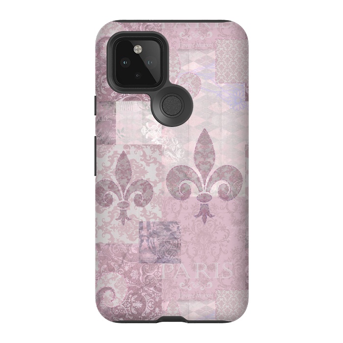 Pixel 5 StrongFit Romantic Vintage Pattern Soft Pink by Andrea Haase