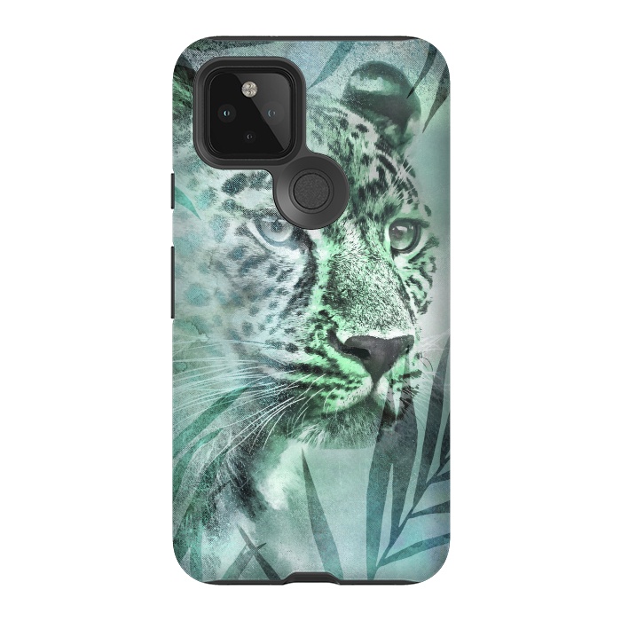 Pixel 5 StrongFit Cheetah Green Jungle 2 by Andrea Haase