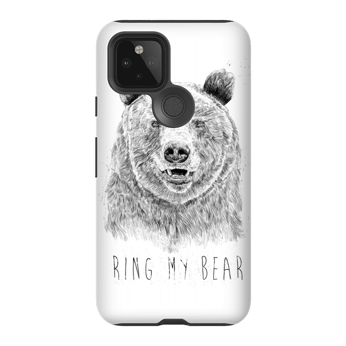 Pixel 5 StrongFit Ring my bear (bw) by Balazs Solti