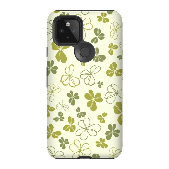 Pixel 5 StrongFit Lucky Clover in Cream and Green by Paula Ohreen