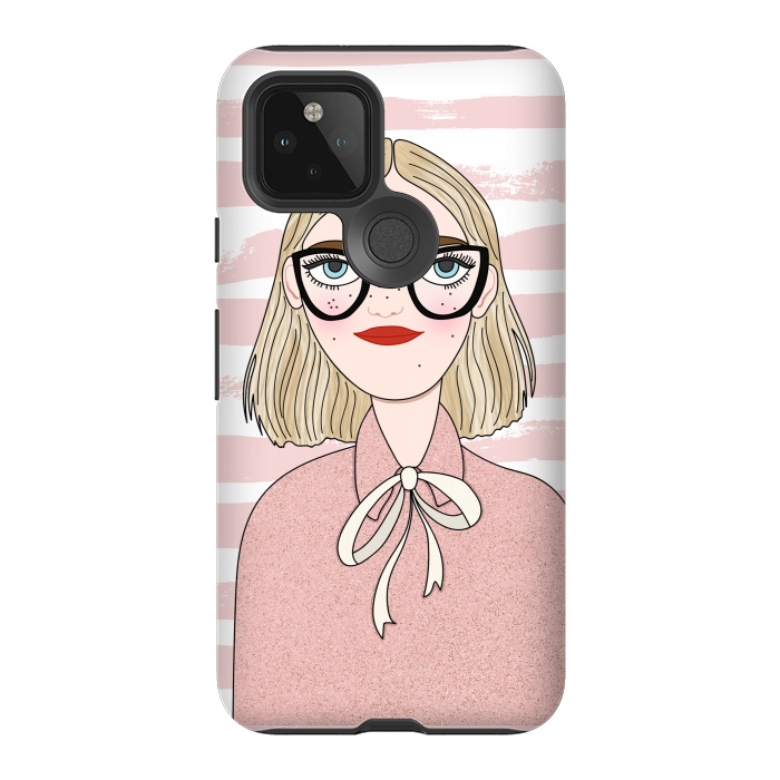 Pixel 5 StrongFit Cute Pink Fashion Girl by DaDo ART