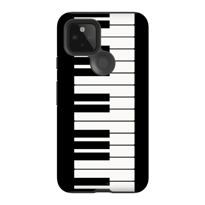 Pixel 5 StrongFit Black and white piano keys music instrument by Martina