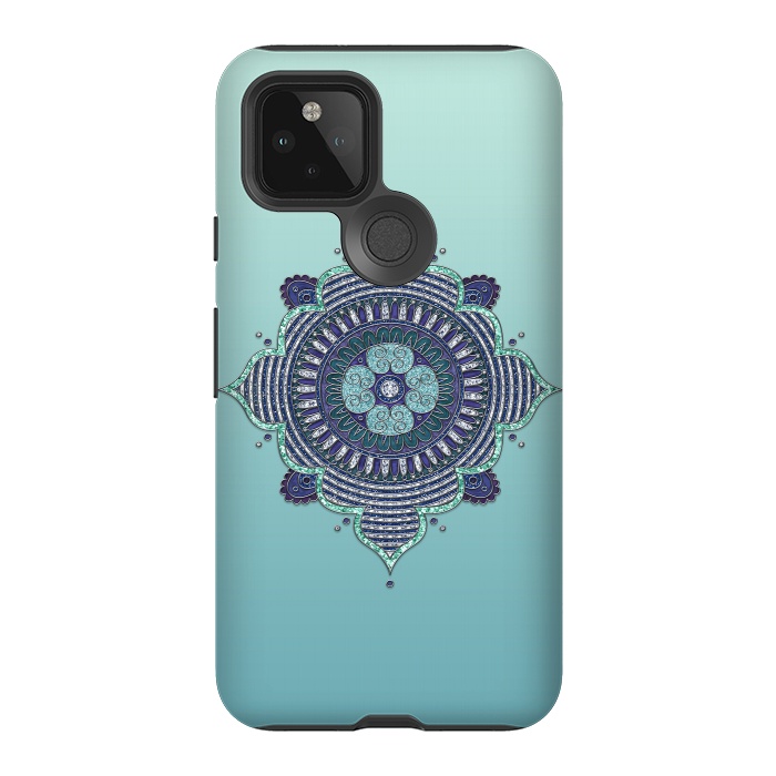 Pixel 5 StrongFit Precious Turquoise Mandala Ornament by Andrea Haase