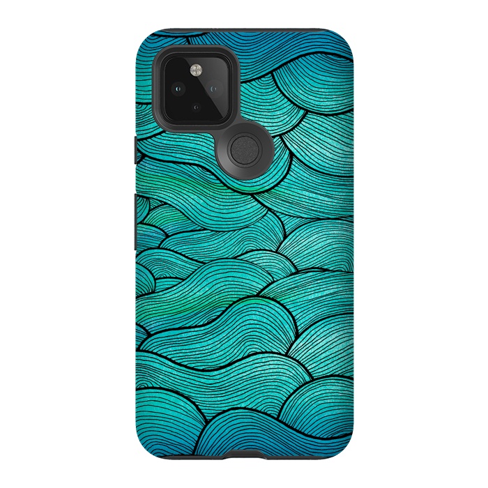 Pixel 5 StrongFit sea waves by Pom Graphic Design