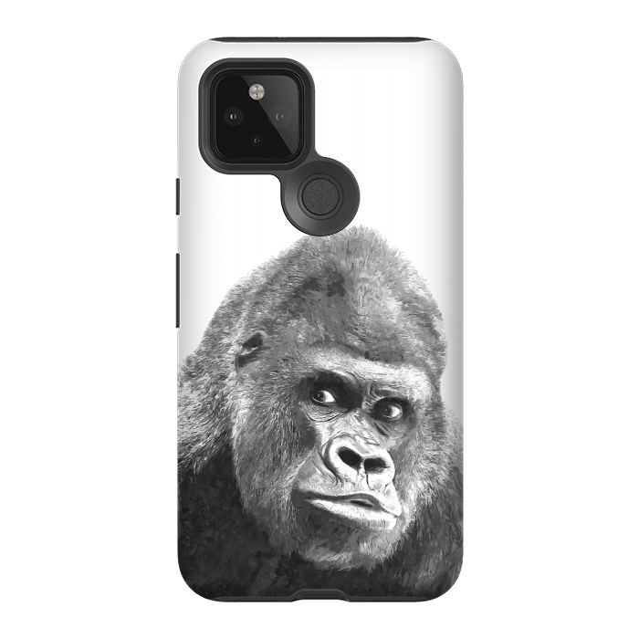 Pixel 5 StrongFit Black and White Gorilla by Alemi