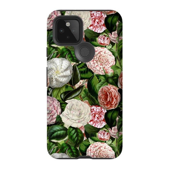 Pixel 5 StrongFit Victorian Vintage Camellia Pattern by  Utart