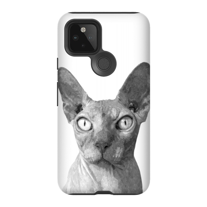 Pixel 5 StrongFit Black and White Sphynx by Alemi