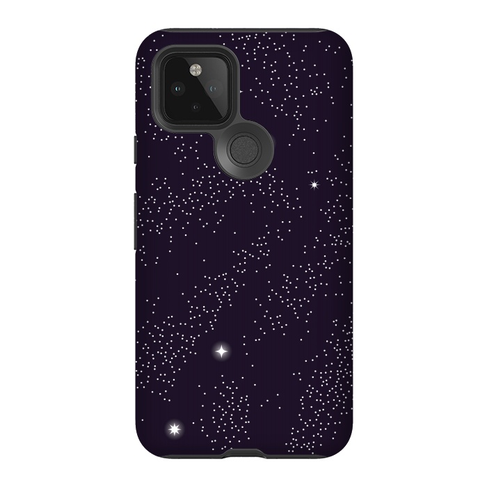 Pixel 5 StrongFit Universe with planets and stars seamless pattern, cosmos starry night sky 005 by Jelena Obradovic