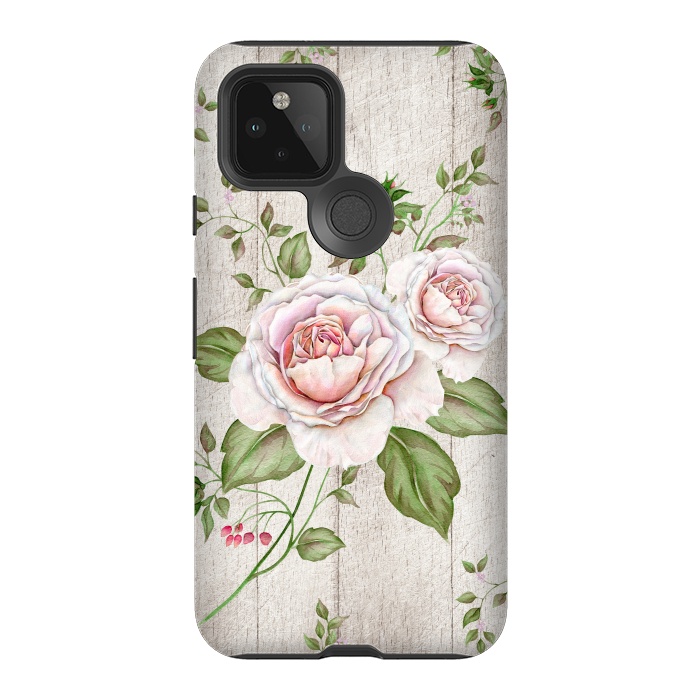 Pixel 5 StrongFit Pink Rose by Creativeaxle