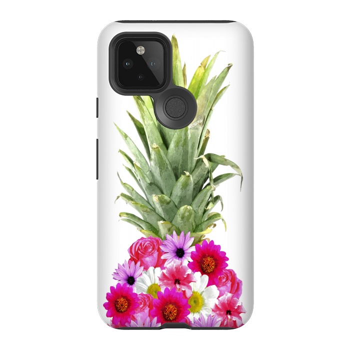 Pixel 5 StrongFit Pineapple Flowers by Alemi