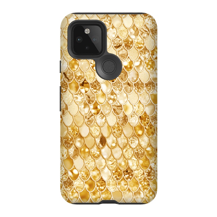 Pixel 5 StrongFit Gold Mermaid Scales Pattern by  Utart