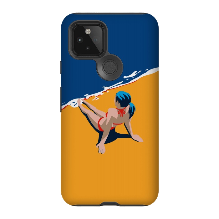 Pixel 5 StrongFit Girl at the beach by DaDo ART