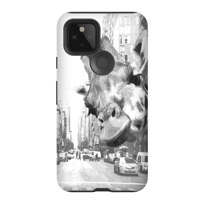 Pixel 5 StrongFit Black and White Selfie Giraffe in NYC by Alemi