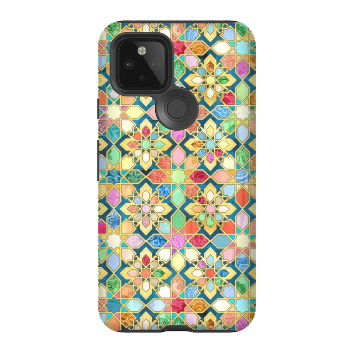 Pixel 5 StrongFit Gilded Moroccan Mosaic Tiles by Micklyn Le Feuvre