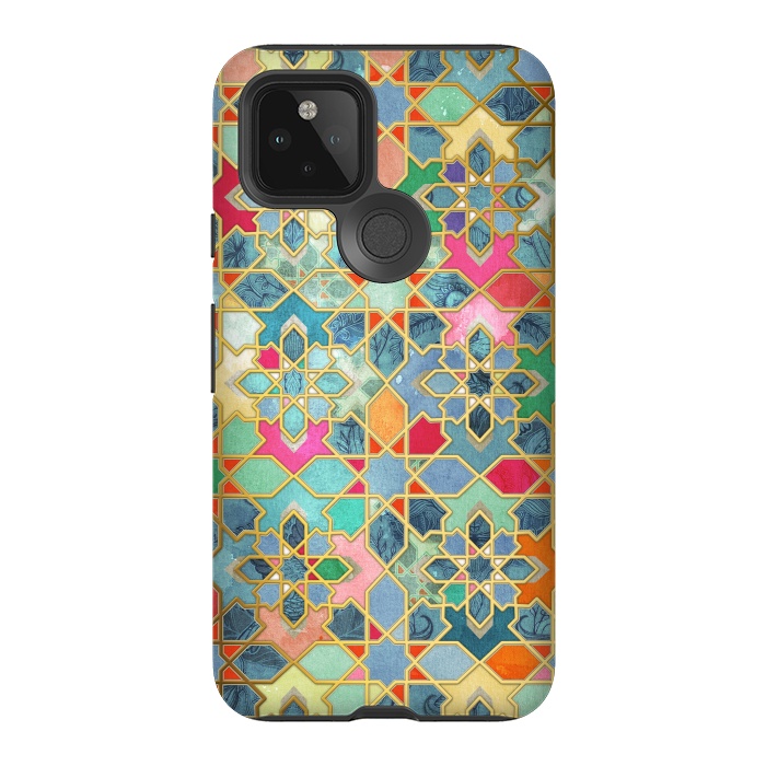 Pixel 5 StrongFit Gilt & Glory - Colorful Moroccan Mosaic by Micklyn Le Feuvre