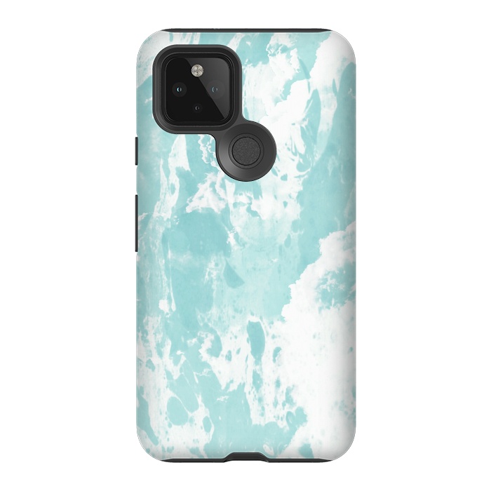 Pixel 5 StrongFit Mint blue abstract by Jms