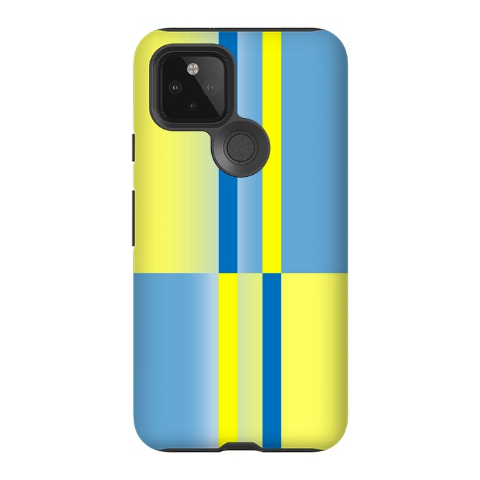 Pixel 5 StrongFit yellow blue lines pattern by MALLIKA