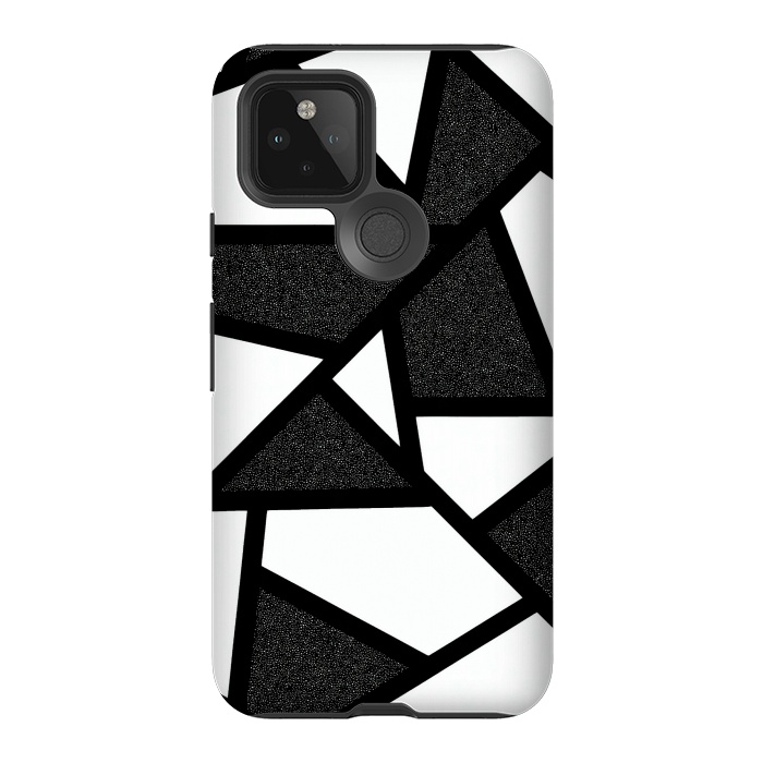Pixel 5 StrongFit White and black geometric by Jms