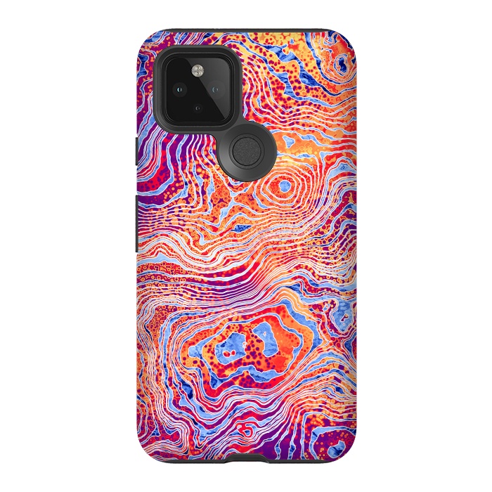 Pixel 5 StrongFit  Abstract Colorful Marble II by Art Design Works