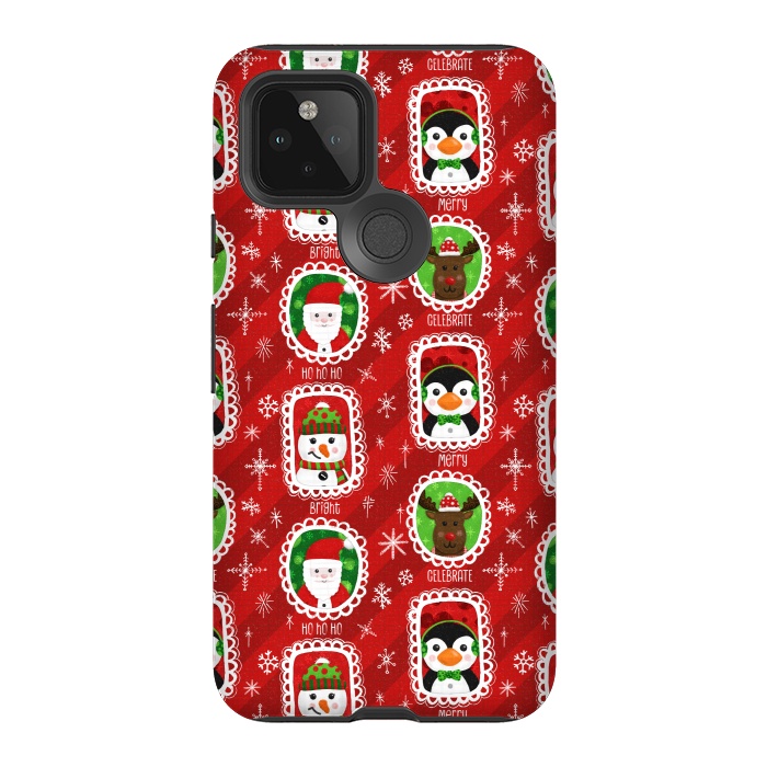 Pixel 5 StrongFit Santa and Friends by Noonday Design