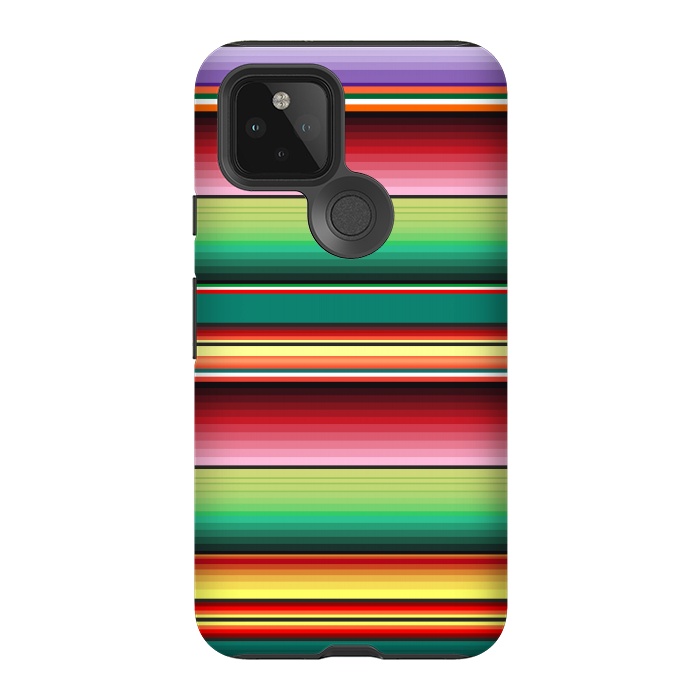 Pixel 5 StrongFit Mexican Fabric Texture Colors Textile by BluedarkArt