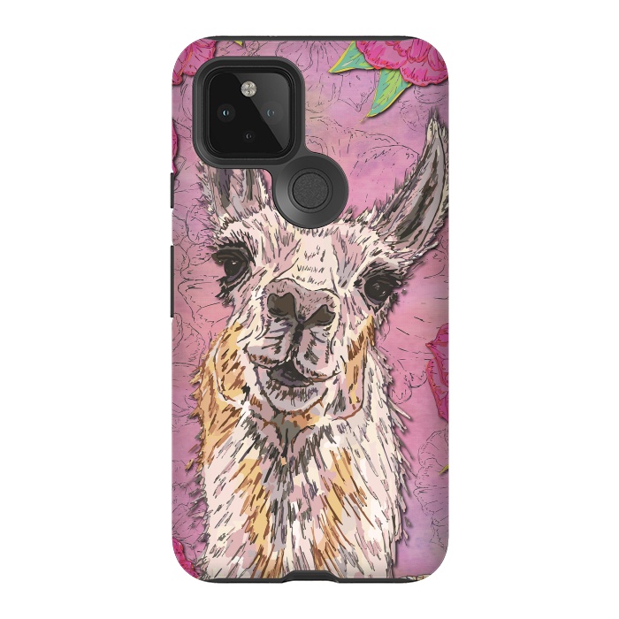 Pixel 5 StrongFit Perfectly Pink Llama by Lotti Brown