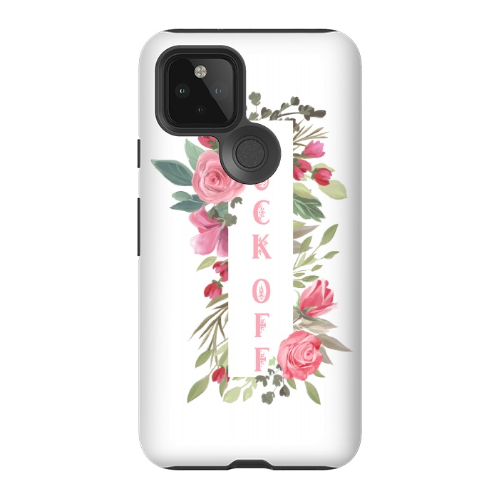 Pixel 5 StrongFit Fuck off - floral by  Utart