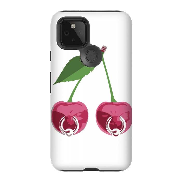 Pixel 5 StrongFit Pierced Cherries by Carlos Maciel