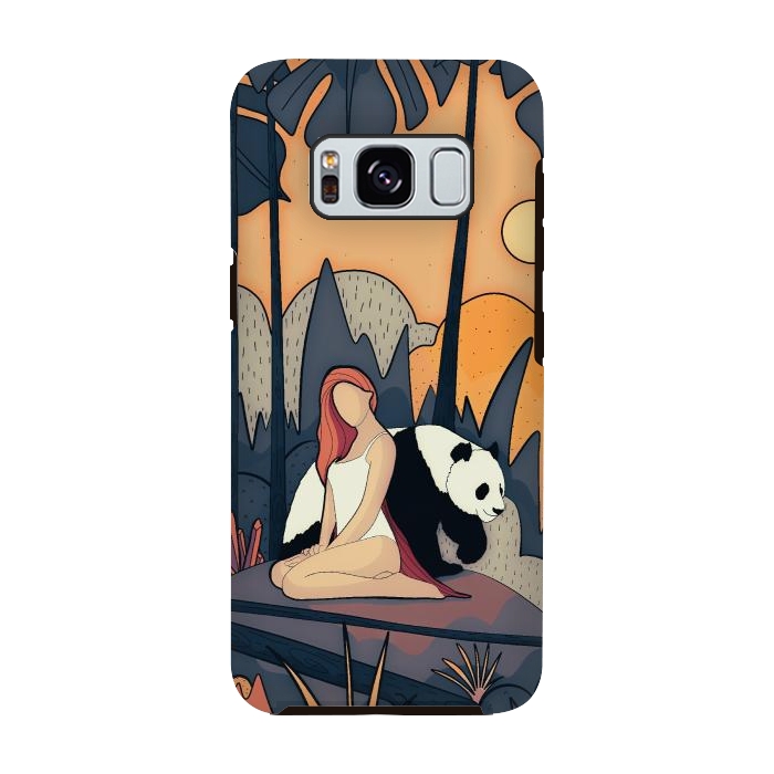 Galaxy S8 StrongFit The panda and the girl by Steve Wade (Swade)