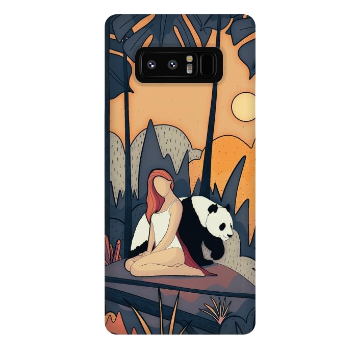 Galaxy Note 8 StrongFit The panda and the girl by Steve Wade (Swade)