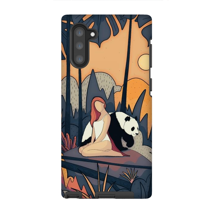 Galaxy Note 10 StrongFit The panda and the girl by Steve Wade (Swade)