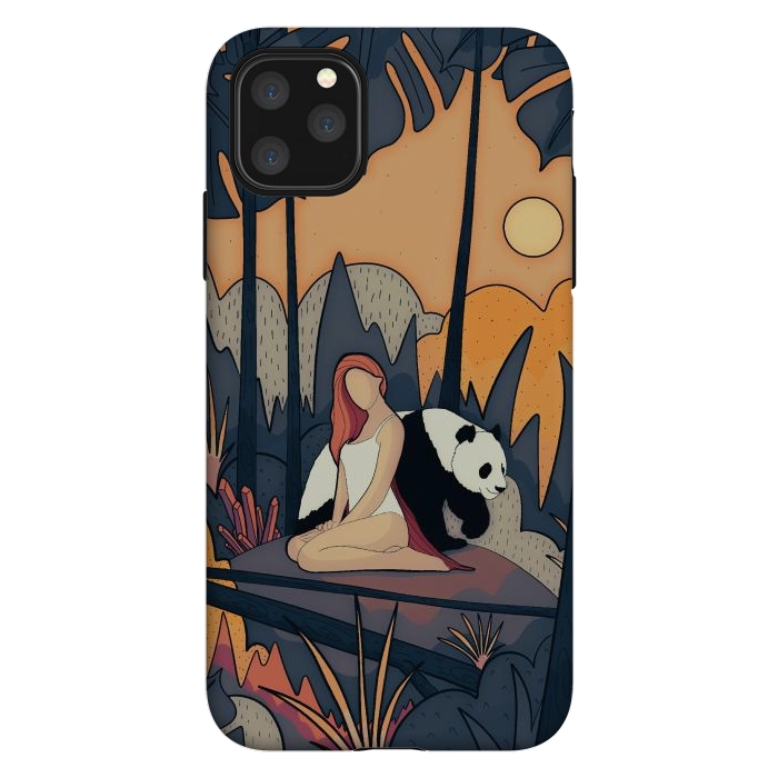 iPhone 11 Pro Max StrongFit The panda and the girl by Steve Wade (Swade)