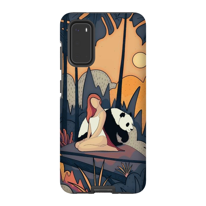 Galaxy S20 StrongFit The panda and the girl by Steve Wade (Swade)