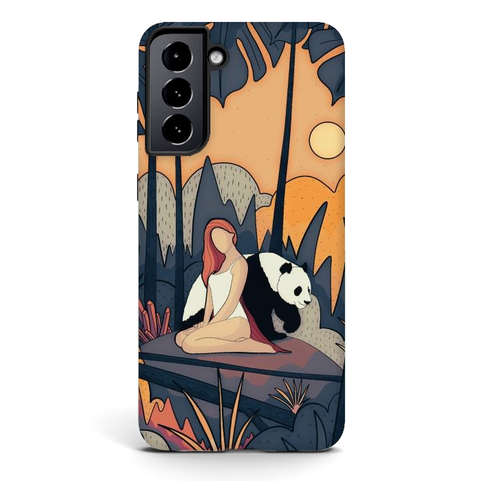 Galaxy S21 plus StrongFit The panda and the girl by Steve Wade (Swade)