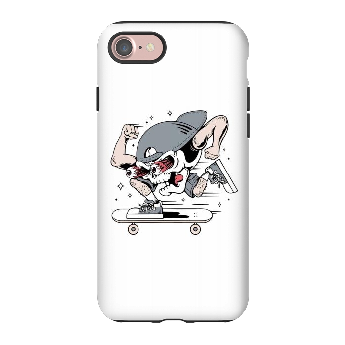 iPhone 7 StrongFit Skull Skateboarding 1 by Afif Quilimo