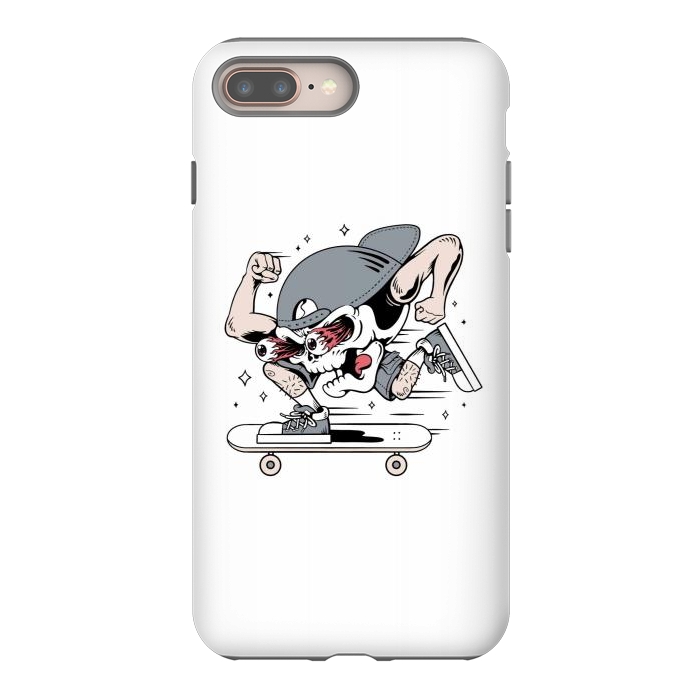 iPhone 8 plus StrongFit Skull Skateboarding 1 by Afif Quilimo