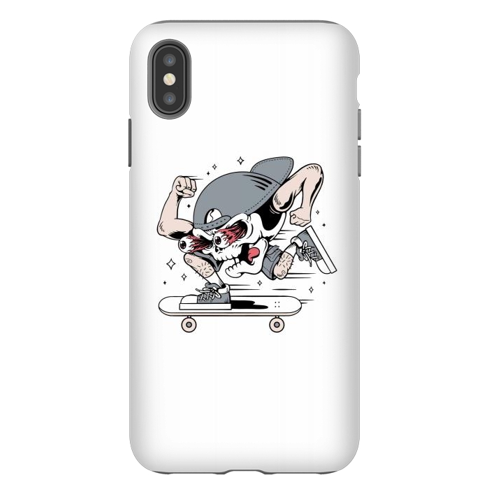 iPhone Xs Max StrongFit Skull Skateboarding 1 by Afif Quilimo