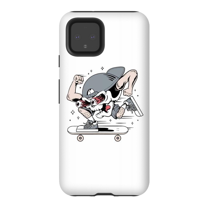Pixel 4 StrongFit Skull Skateboarding 1 by Afif Quilimo