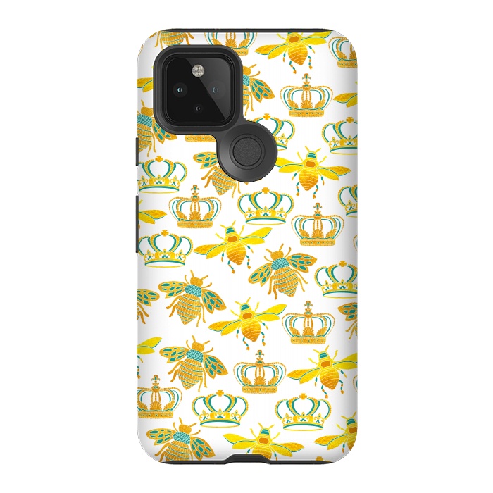 Pixel 5 StrongFit Royal Bees by Pom Graphic Design