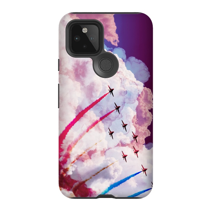 Pixel 5 StrongFit Red purple airplane air show by Oana 